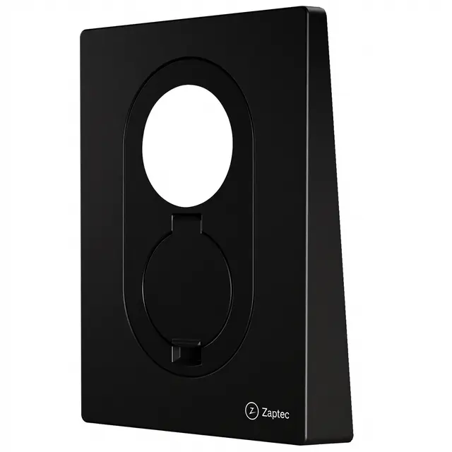 Zaptec Go laddbox i färgen Asphalt Black svart